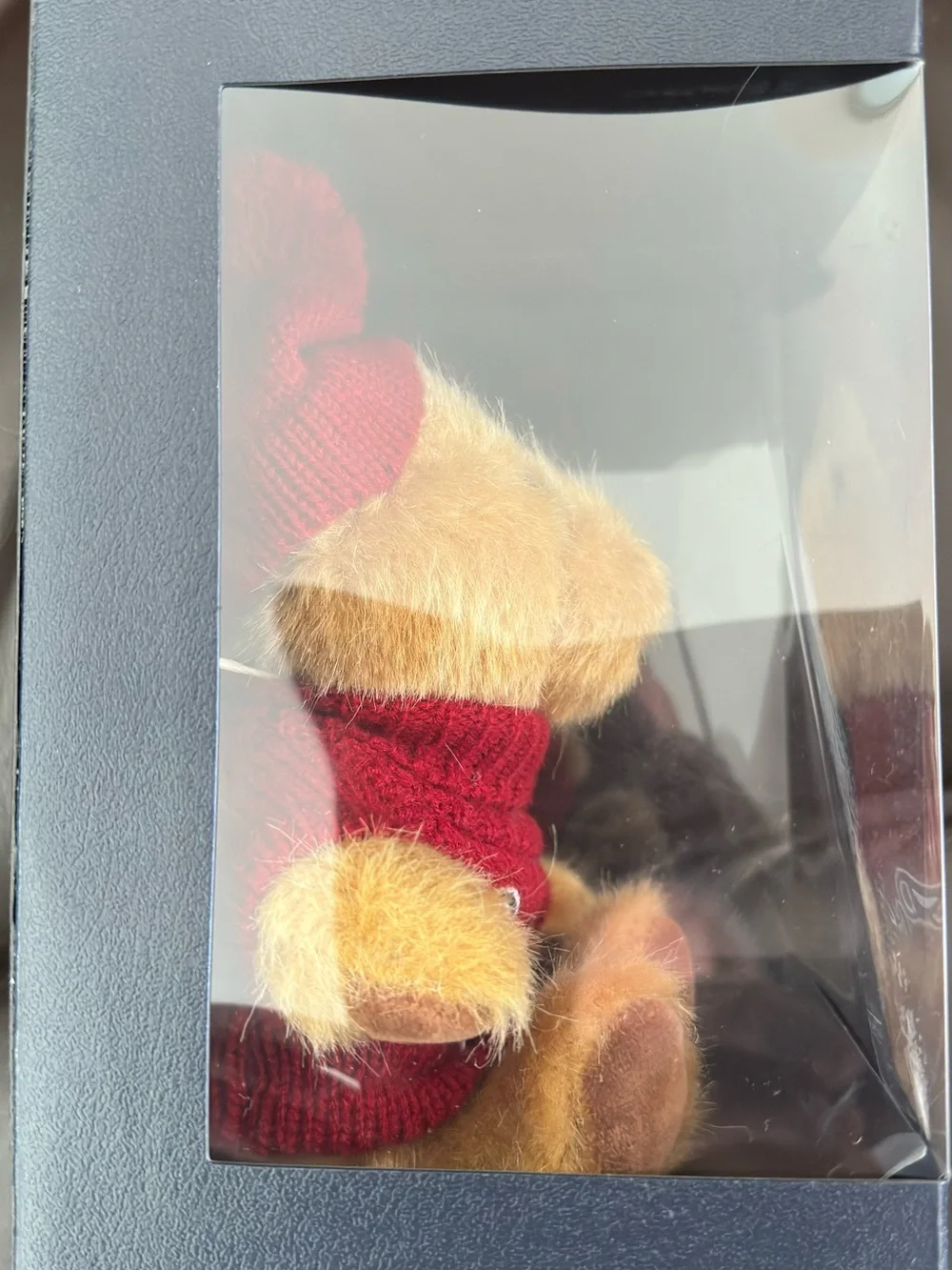 Ralph Lauren Red Knit Bear Plush with Embroidered Polo Logo